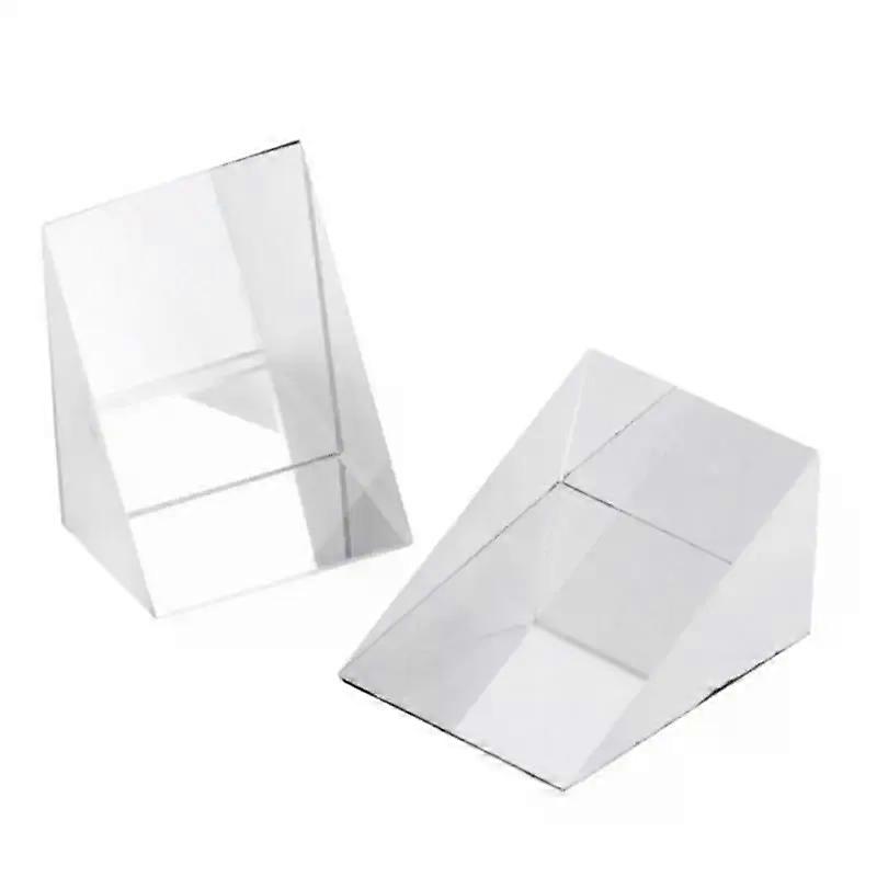 Optical Triangular Prism 10*10*10mm Right Angle Internal Reflection Prisms Mirror Reflective Surface Experiment