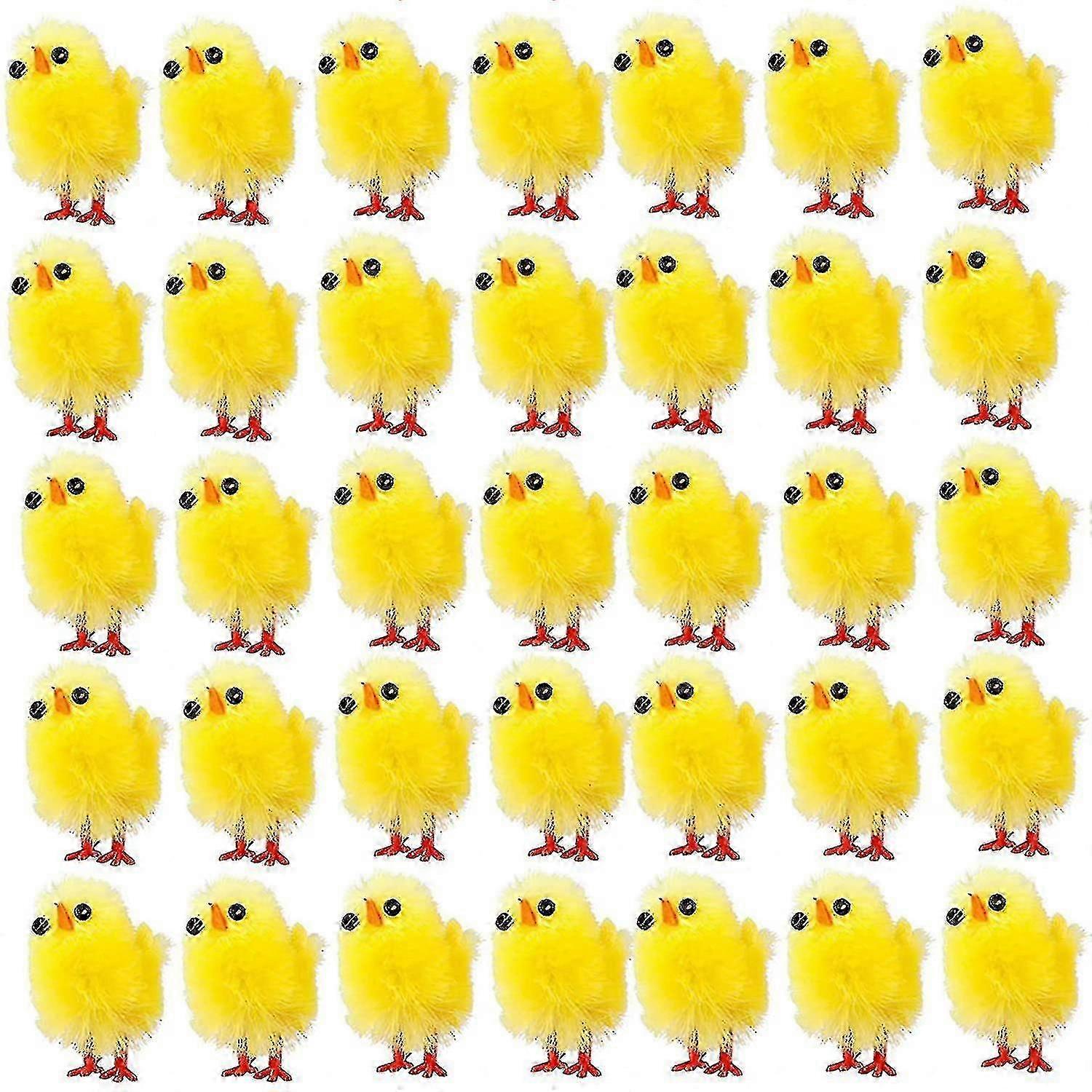 60pcs Easter Chicks,mini Easter Chicks Yellow Easter Chenille Chicks,spring Home Garden Decor Easter Decoration-yyc