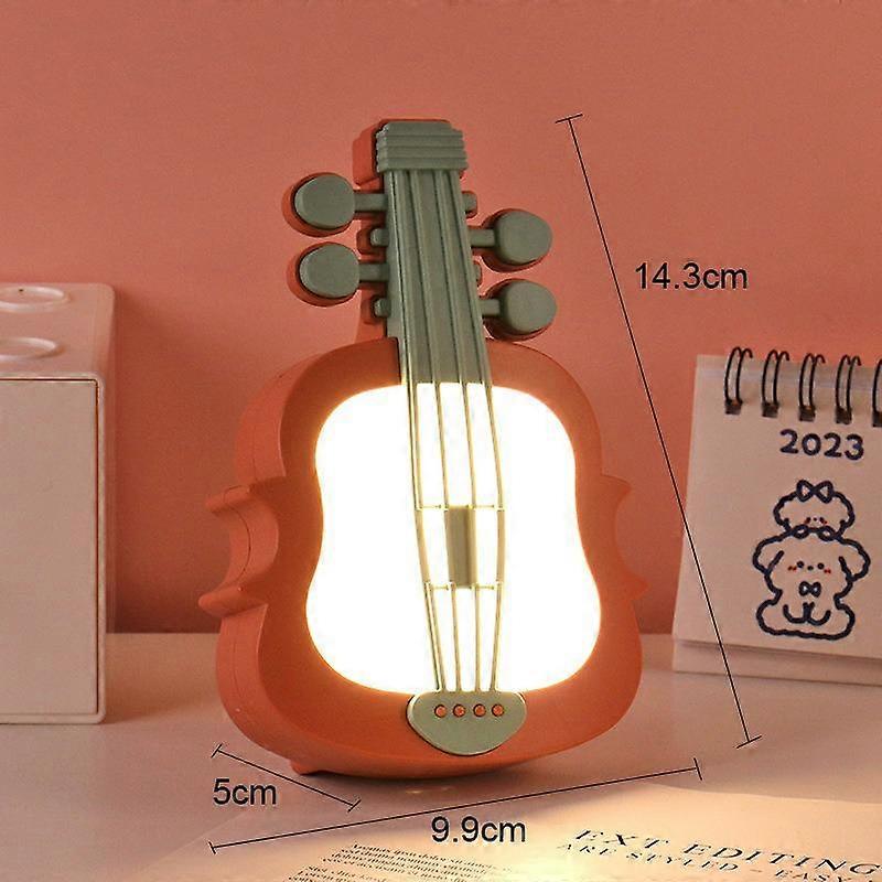 LED Night Light Violin Lamp USB Charging Lamp Night Feeding Lights RGB Color Night Lighting For Bedroom Bedside Table Lighting