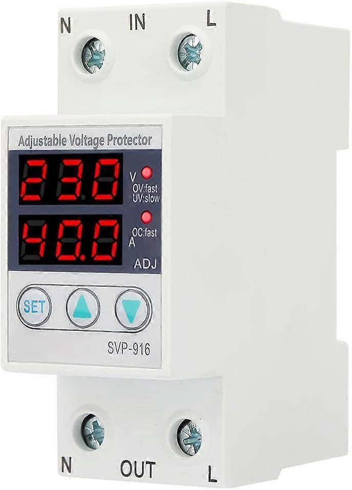Current Protector, Intelligent Single Phase Adjustable Overvoltage Undervoltage Current Protector 230VAC(63A)