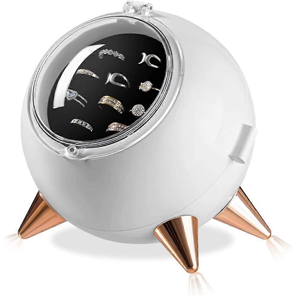 Jewelry Display Stand, Round Planet Style for Elegant Viewing, Dustproof Foldable Design for Easy Maintenance, Transparent Display for Quick Access,