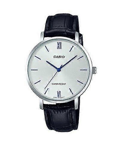 Casio Ltp-vt01l-7b1udf Women's Analog Watch – Silver Case, Black Leather Strap
