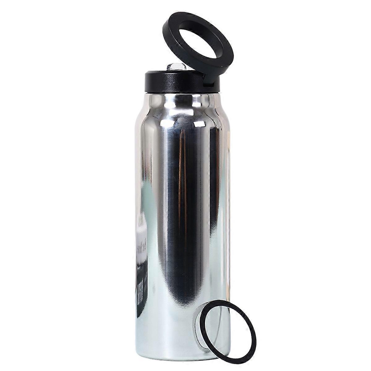 Silver 720ML kettle magnetic suction mobile phone holder water
