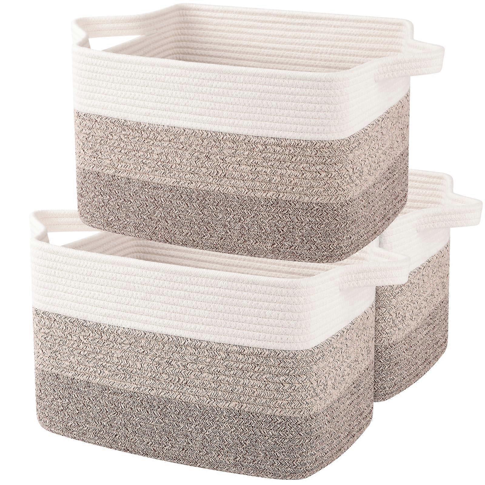 3 Pack Gradient Yellow Storage Basket for Toys and Bathroom Organization