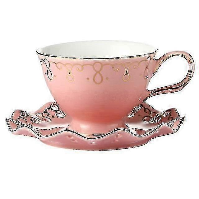 Coffee Tea Sets Europe Small Luxury Elegant Coffee Cup And Saucer Hollow Pattern Ceramic Cup British