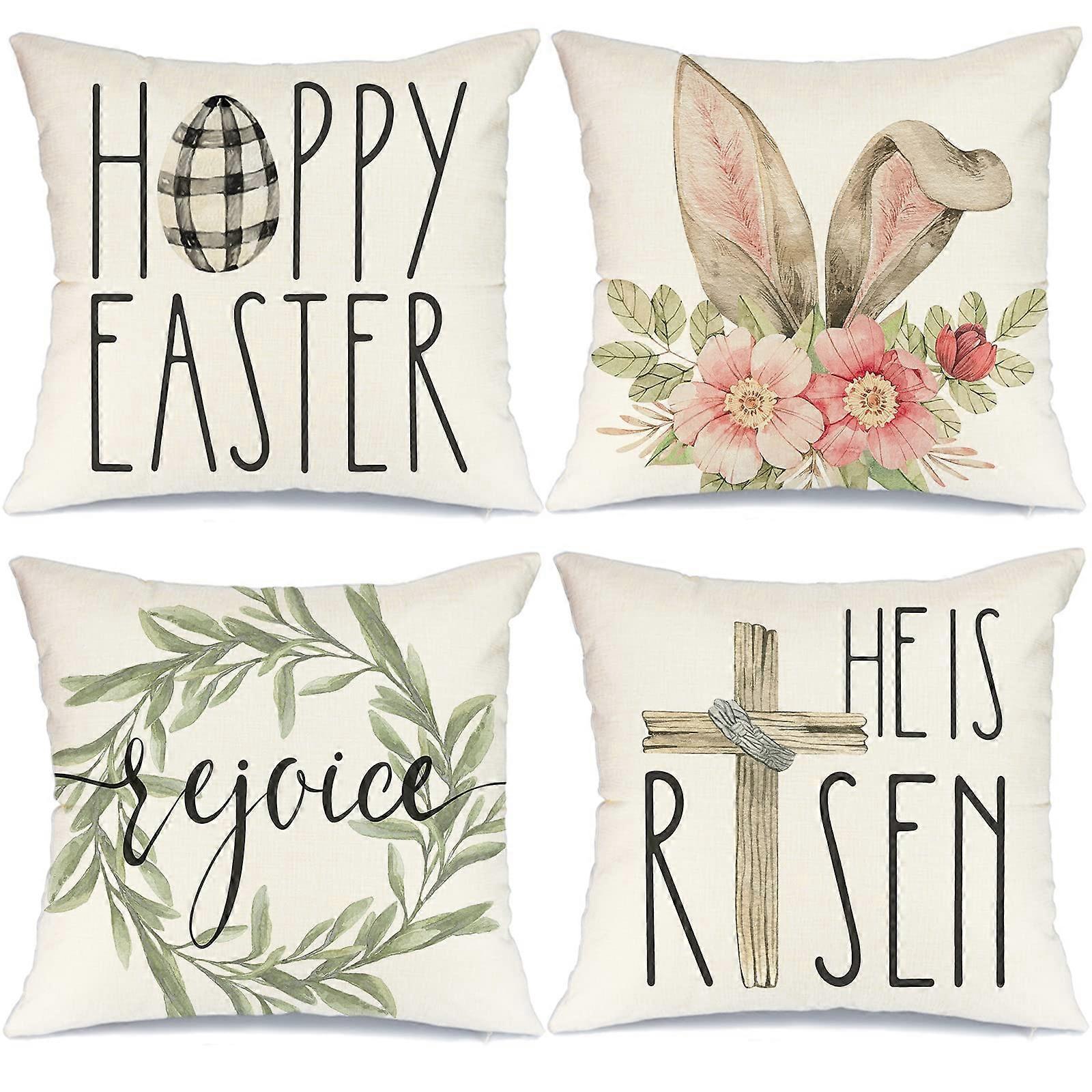 Easter pillow cases 16x16 4 -set for Easter Pillow Pillows Rabbles Rabbit