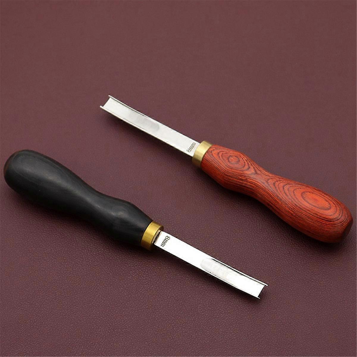 Leather Edge Bevelers Thinned Tool,with Handle Trimmer Red No.8
