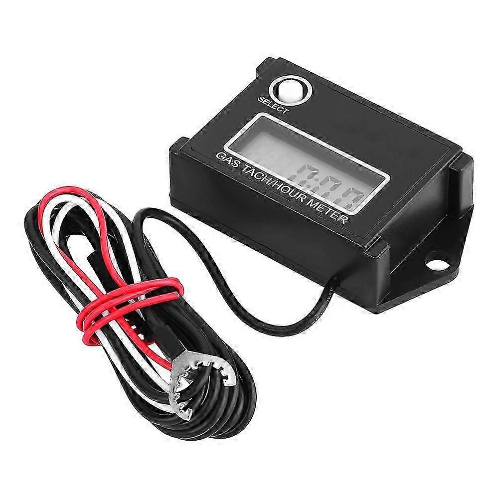 LCD Digital RPM Tester & Hour Meter Gauge for 2/4 Stroke Motorcycle Engines