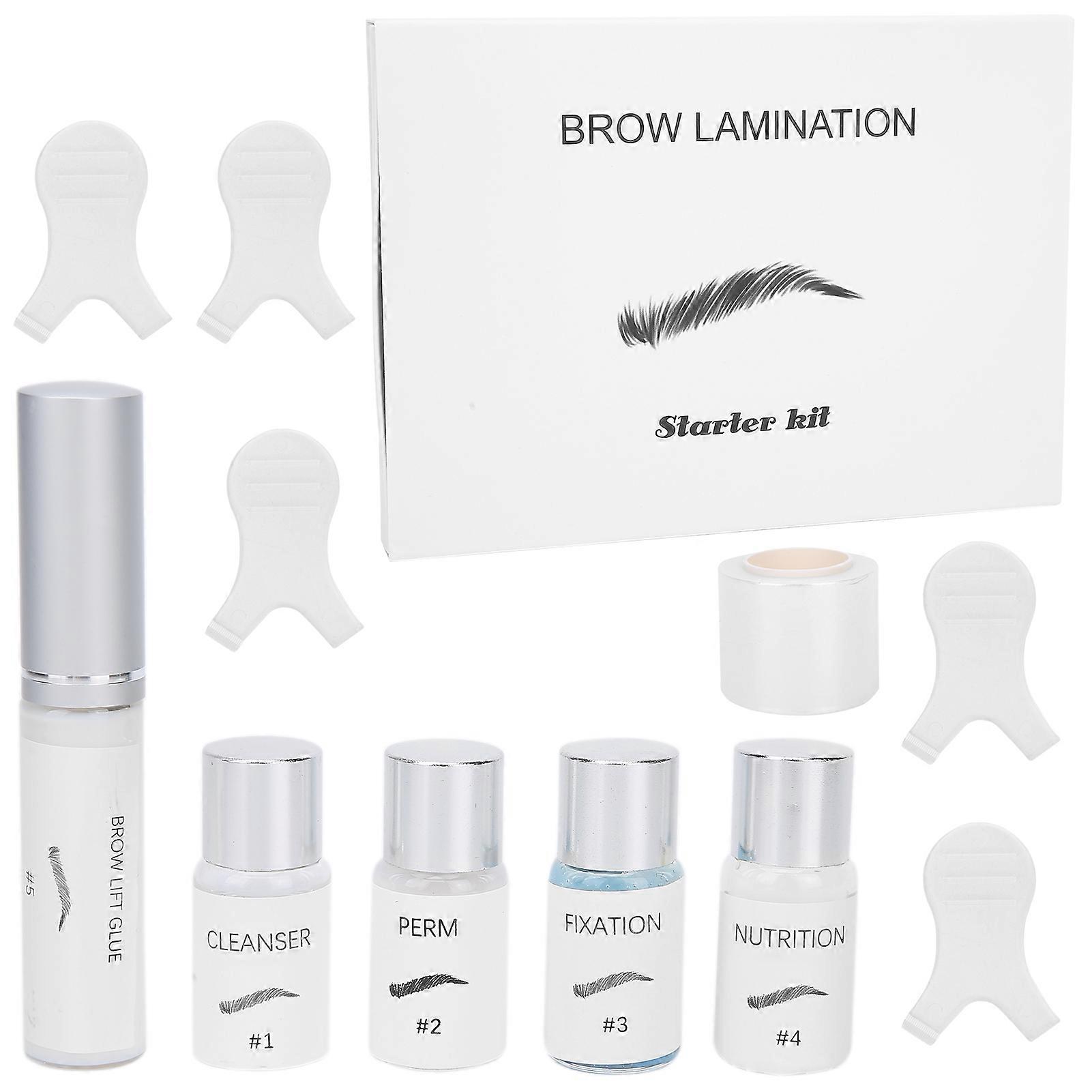 Professional DIY Eyebrows Styling Kit Mild Eyebrow Perming Tool Set for Salon Use 37ml