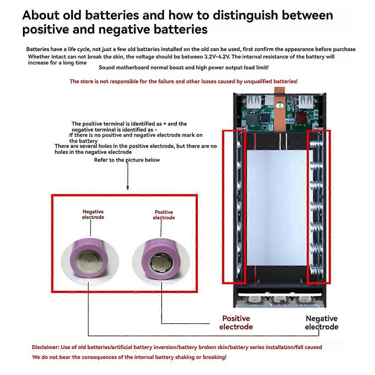 Portable DIY Power Bank Case for 21x18650 Batteries Portable External Battery Box for Mobile Phone