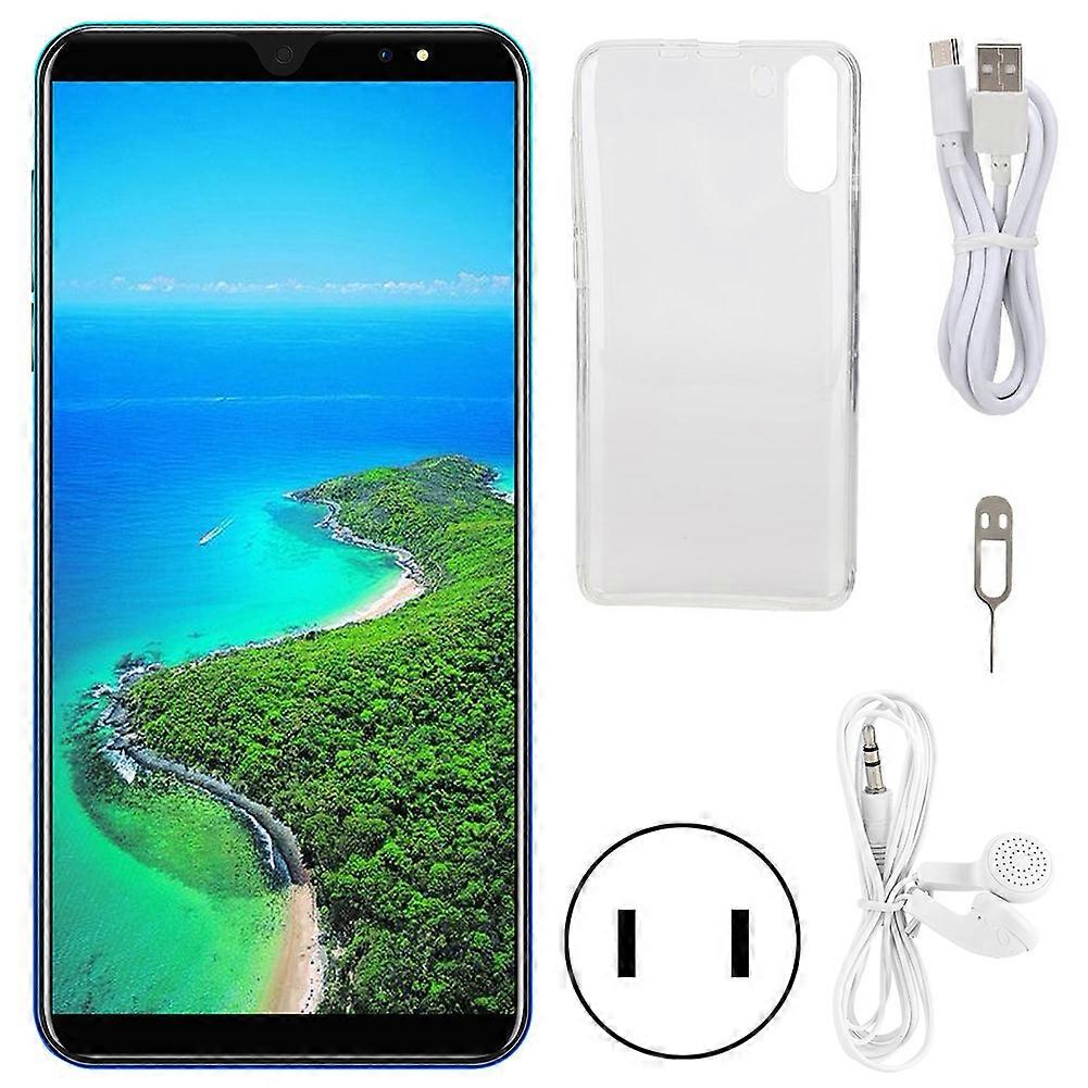 P33 PIUS 5.8 Inch Face Recognition Smart Mobile Phone Gradient Green 4+64G 100-240V(US Plug)