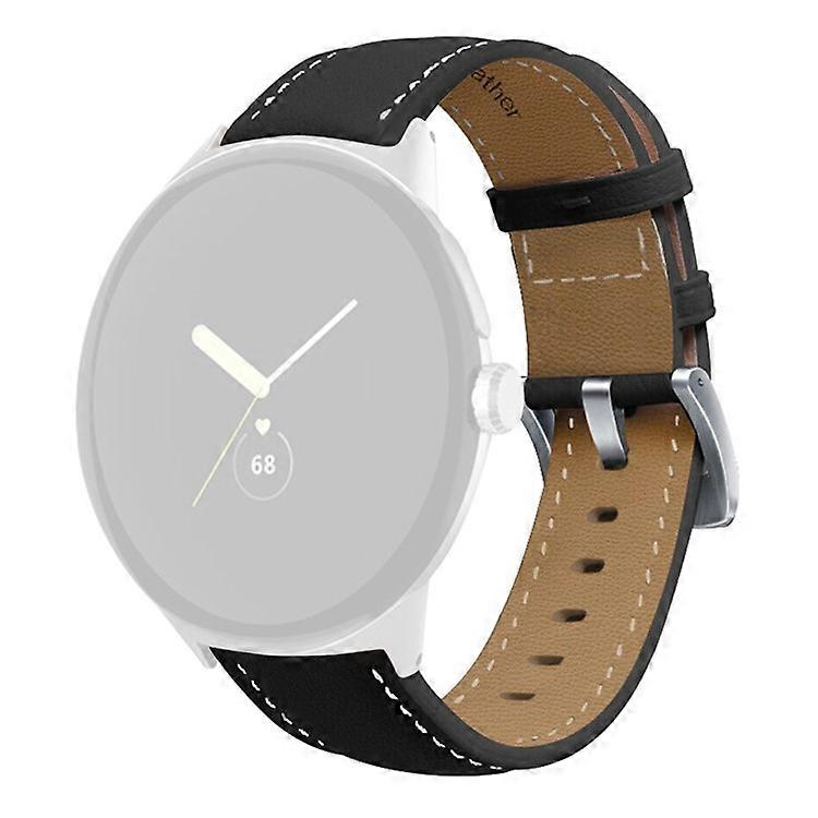 Stitching Watch Strap Compatible For Google Pixel Watch 3 41mm / Watch 2 / Pixel Watch Genuine Leather Watchband Replacement Part