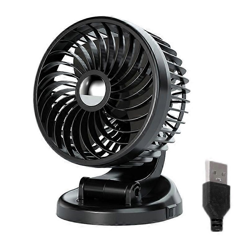 F612 5W Car Rotatable Turntable Silent Fan