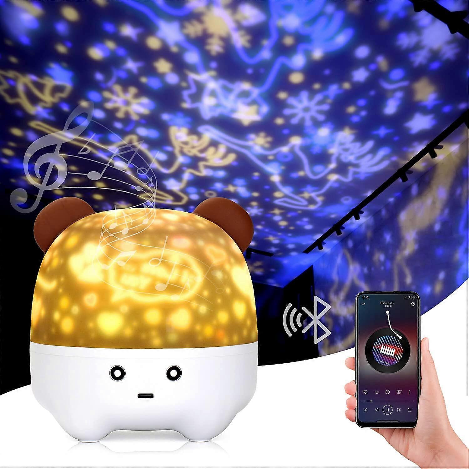 Undersea World Night Light Projector, Timer Function & Remote Control, Rechargeable Battery & 360 Degree Rotation For Magical Planet Experience, 6
