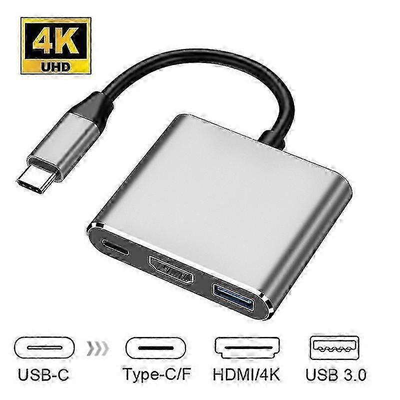 Multi-Function USB C Adapter - Convert to HDMI 4K & USB 3.0 for Office/Home Use