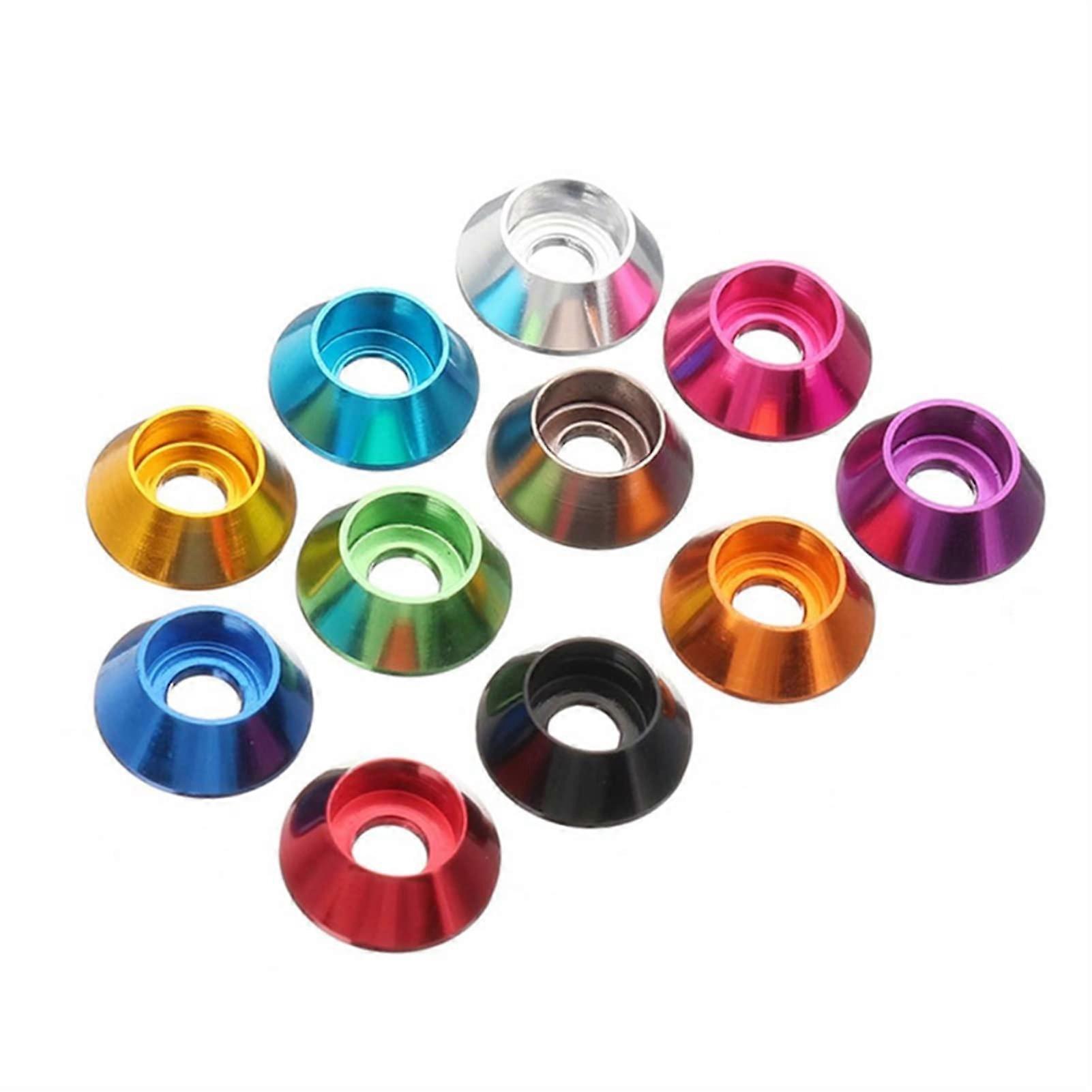 Xuhuhu-Washers Multiple Colour Cup Head Washers M2 M2.5 M3 M4 Aluminum Alloy Gasket