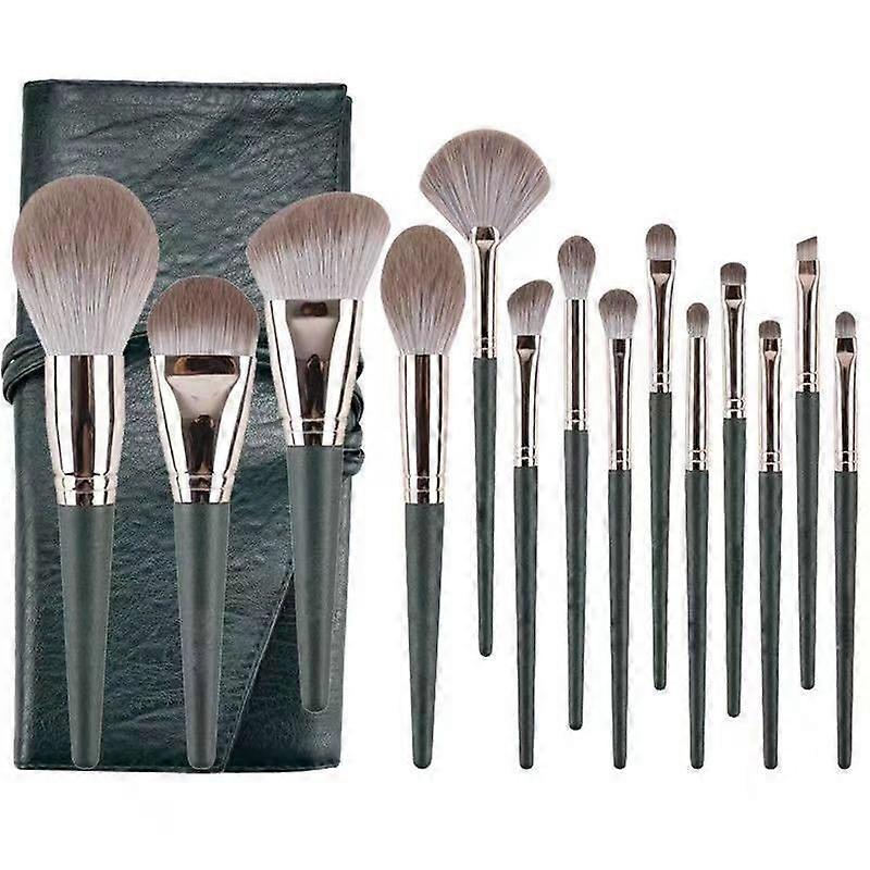 Makeup Brush Set, Soft Bristle Makeup Brushes with Case, Complete Makeup Tools for Beginners, Set of 14.