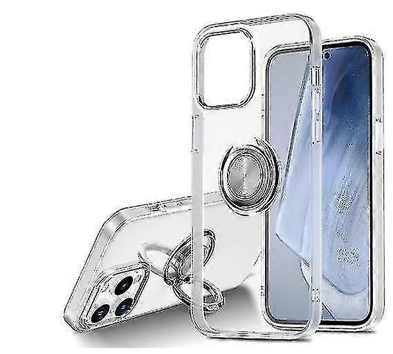 Clear Case Compatible Iphone 14 Pro Max/14 Pro/14 Plus/14 With 360 Rotatable Ring Holder Transparent Soft