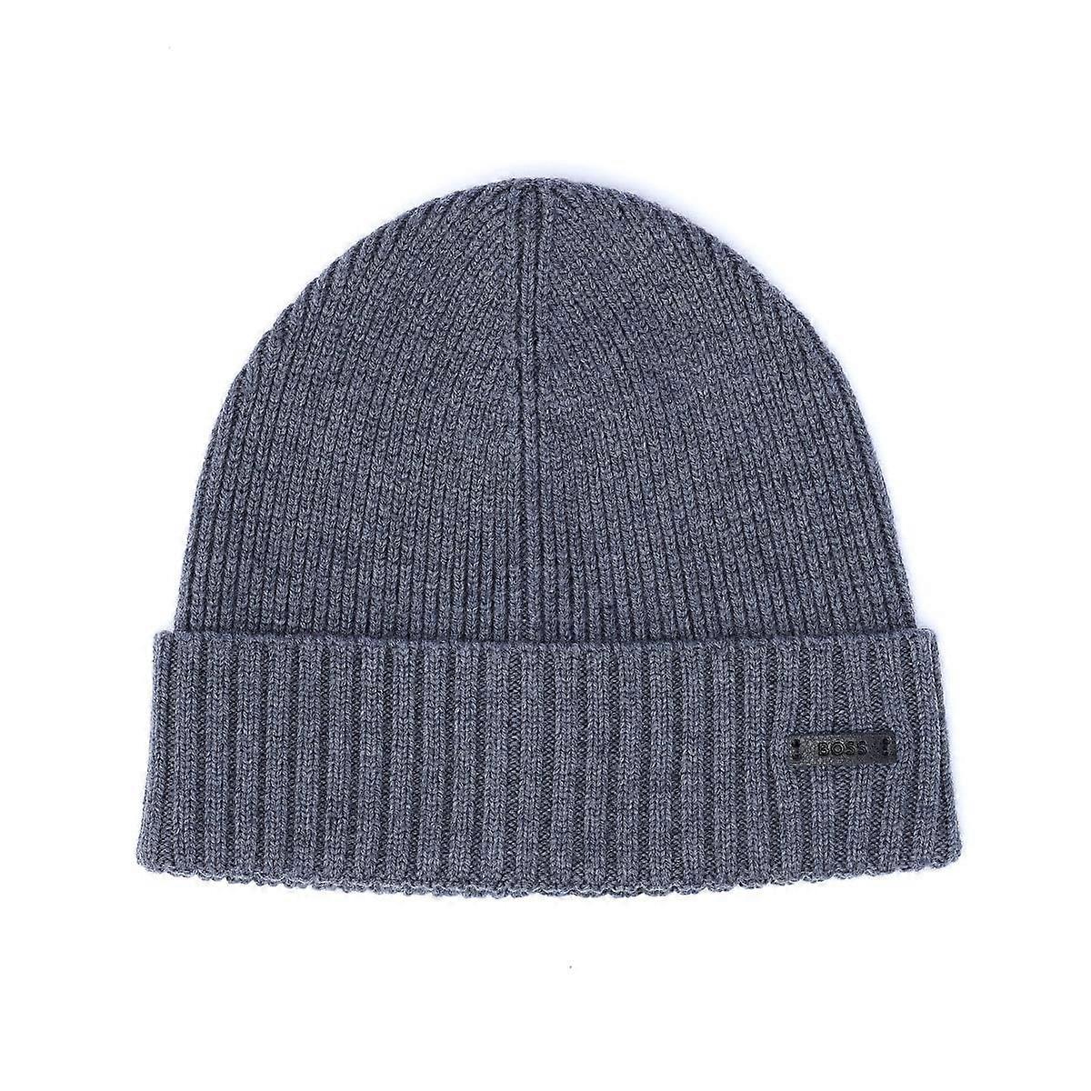 Boss Fati Wool Men's Grey Beanie Hats