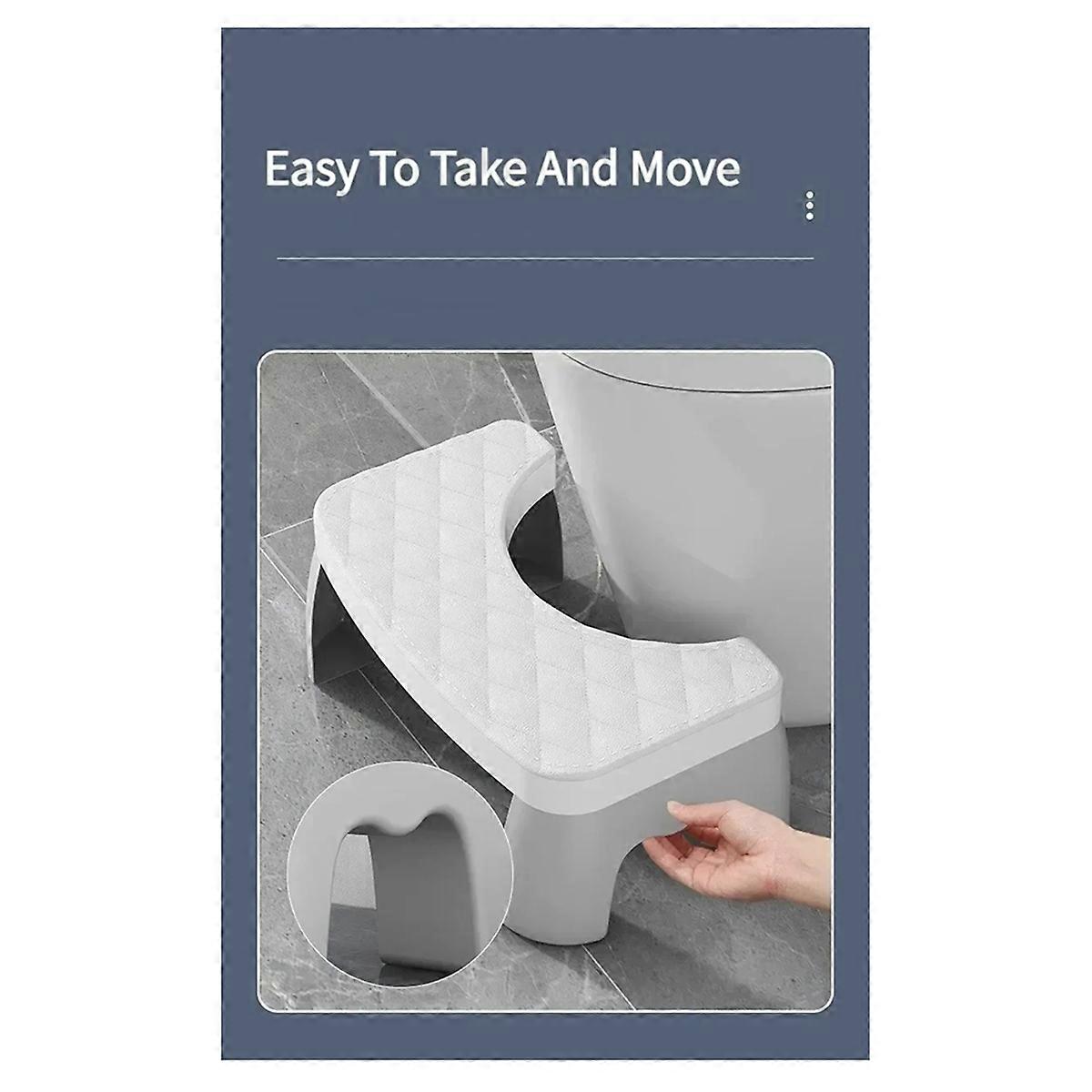 Home Adult Bathroom Accessories Toilet Squat Stool Removable Non-Slip Toilet Seat Stool Portable Sq