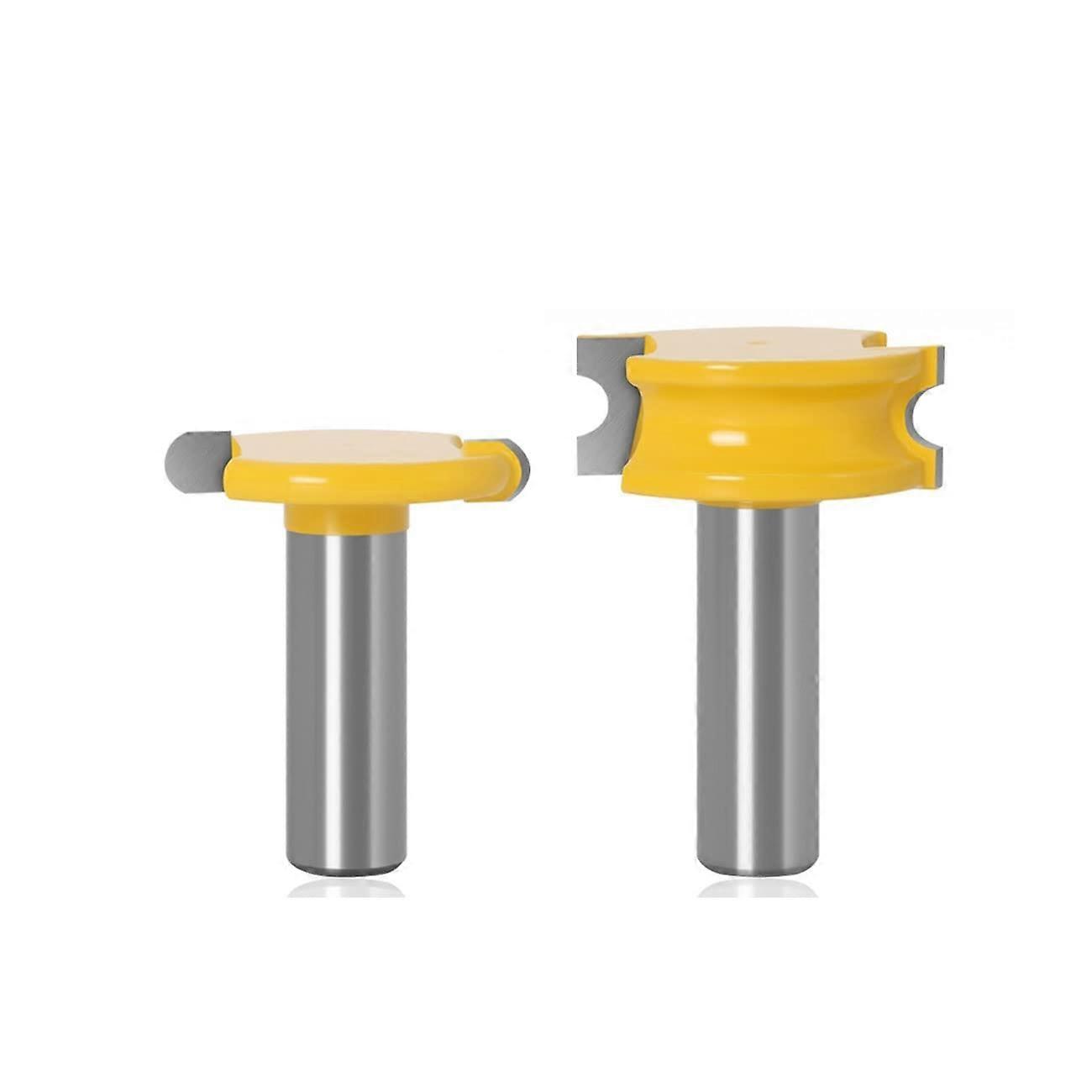 Jinchao-Router bits, 2Pc 1/2' SH 1/4' Dia. Canoe Flute and Bead Router Bit Woodworking Cutter Woodworking Bits, for Home DIY (Size : 6mm Shank)