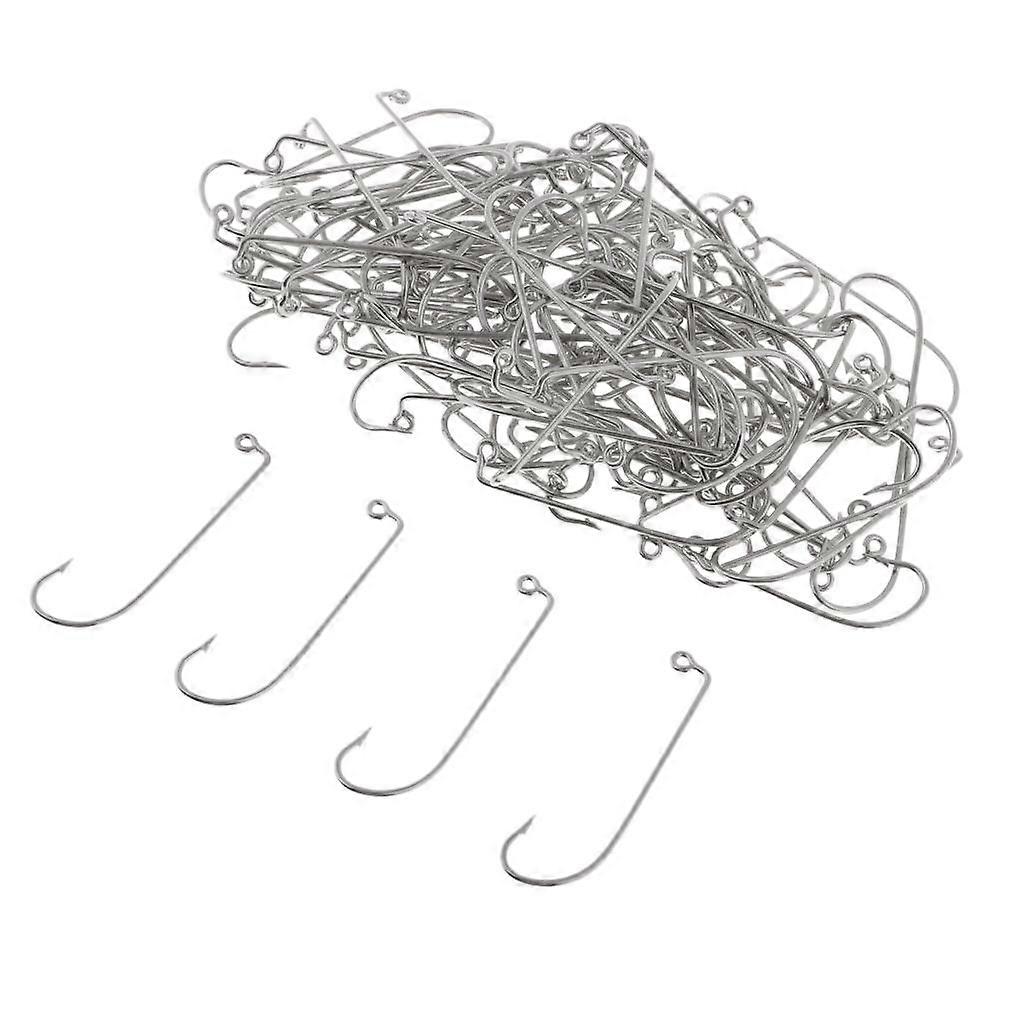 100pcs Worm Hooks High Carbon Steel -0