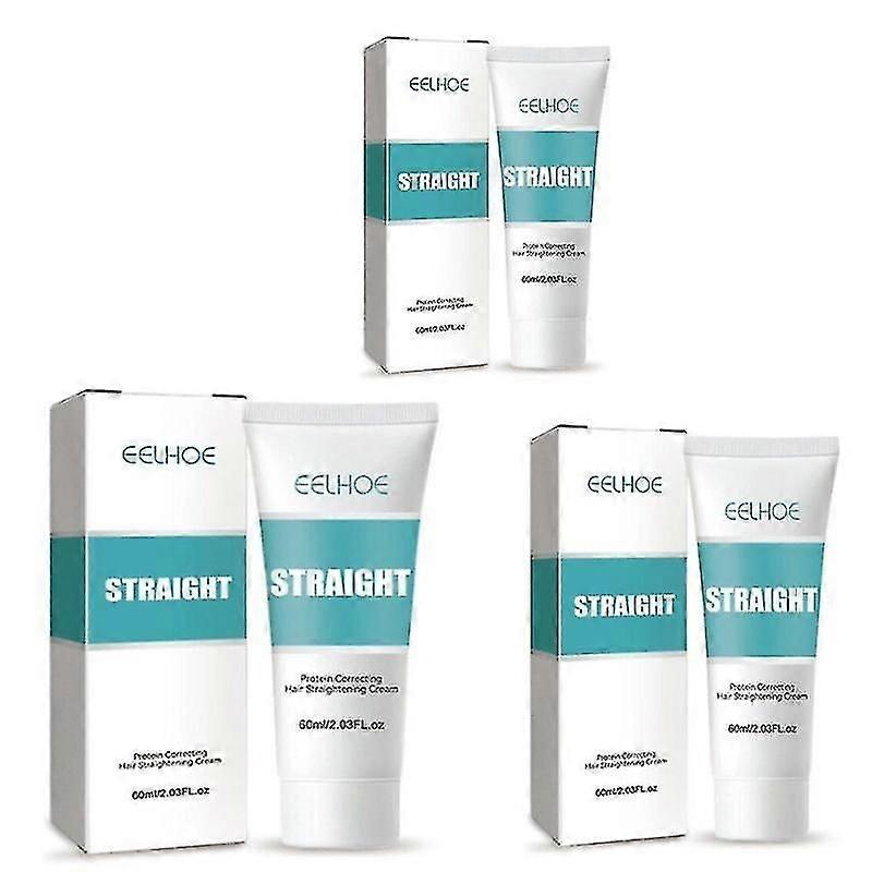 1-3pcs Eelhoe Protein Correcting Hair Straightening Cream Smooth Straight Hair Care 60ml