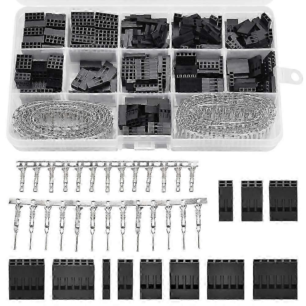 620 PCS Dupont Connector Kit - Crimp Housing Connector with Dupont Wire (Clear x