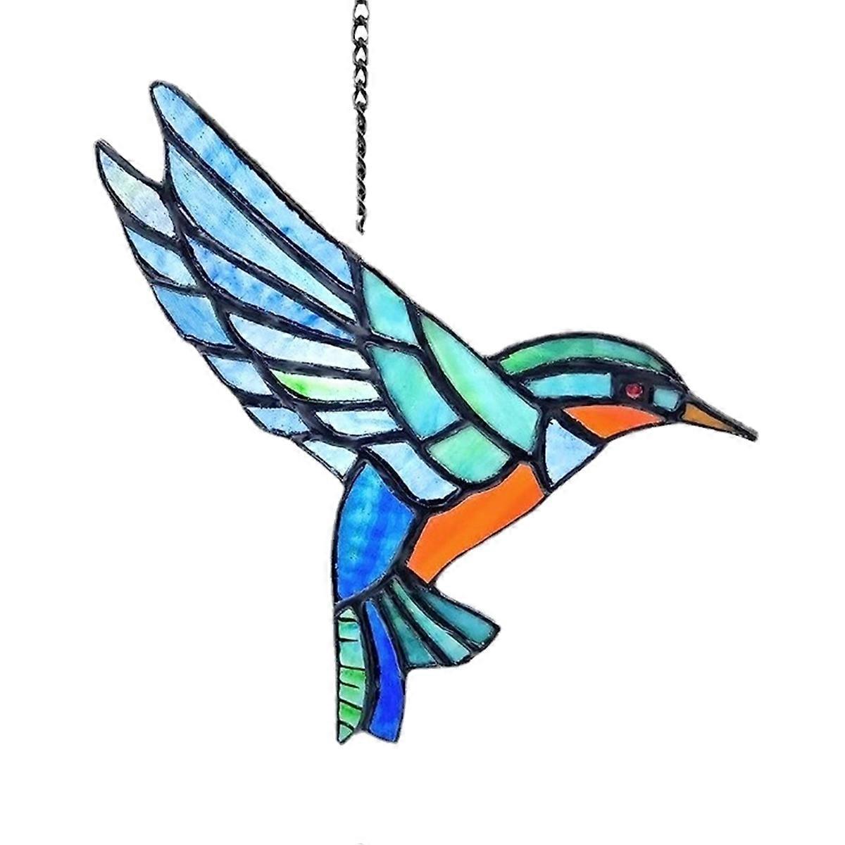 Window Hanging Sun Catchers Birds Vivid Real Stain Light