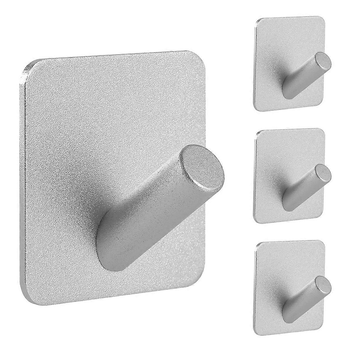 Heavy Duty Adhesive Hooks, Square-Slash Hook, Silver