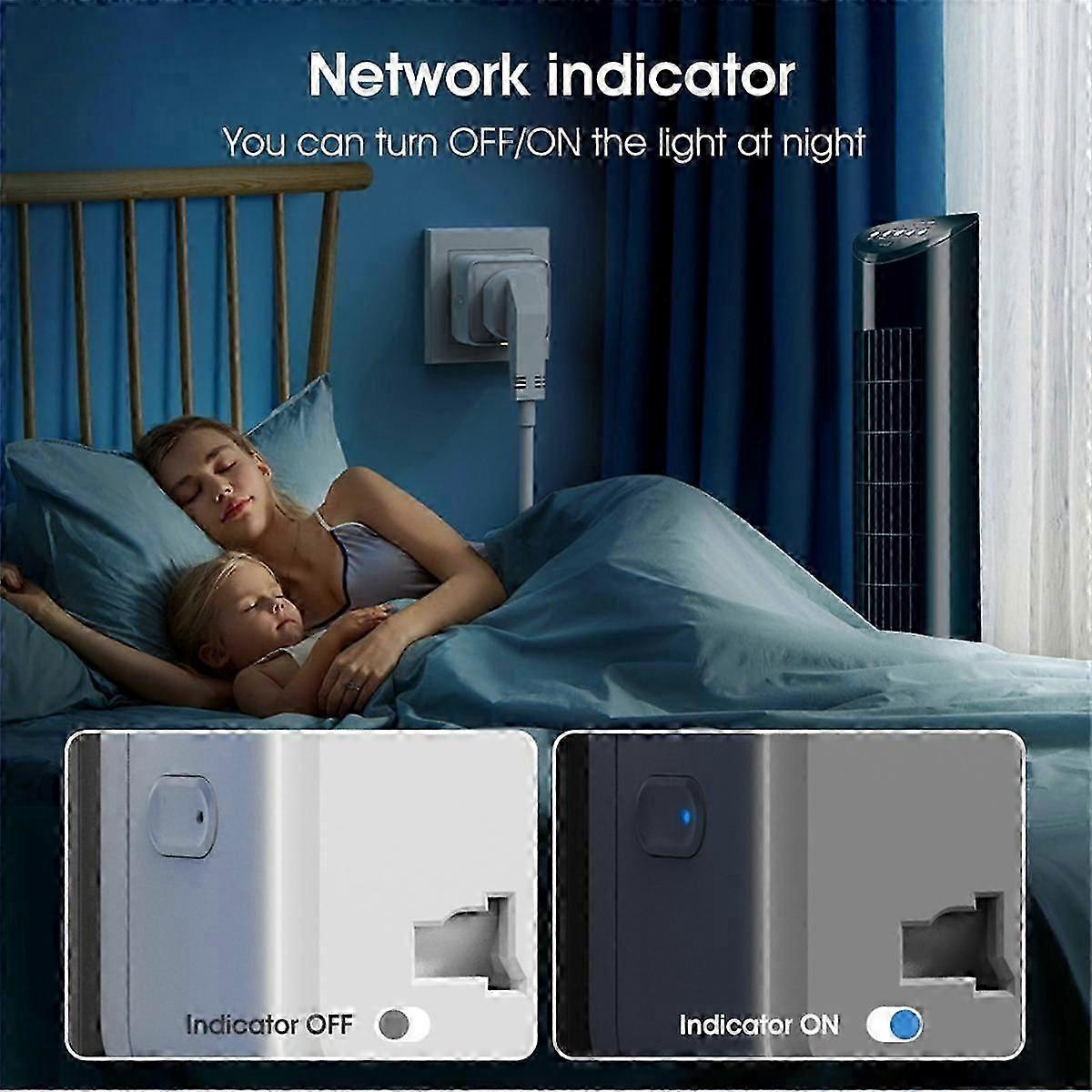 WiFi Smart Socket Universal Plug APP Controls Voice Timing 2.4G Wireless Plug Switch US Plug