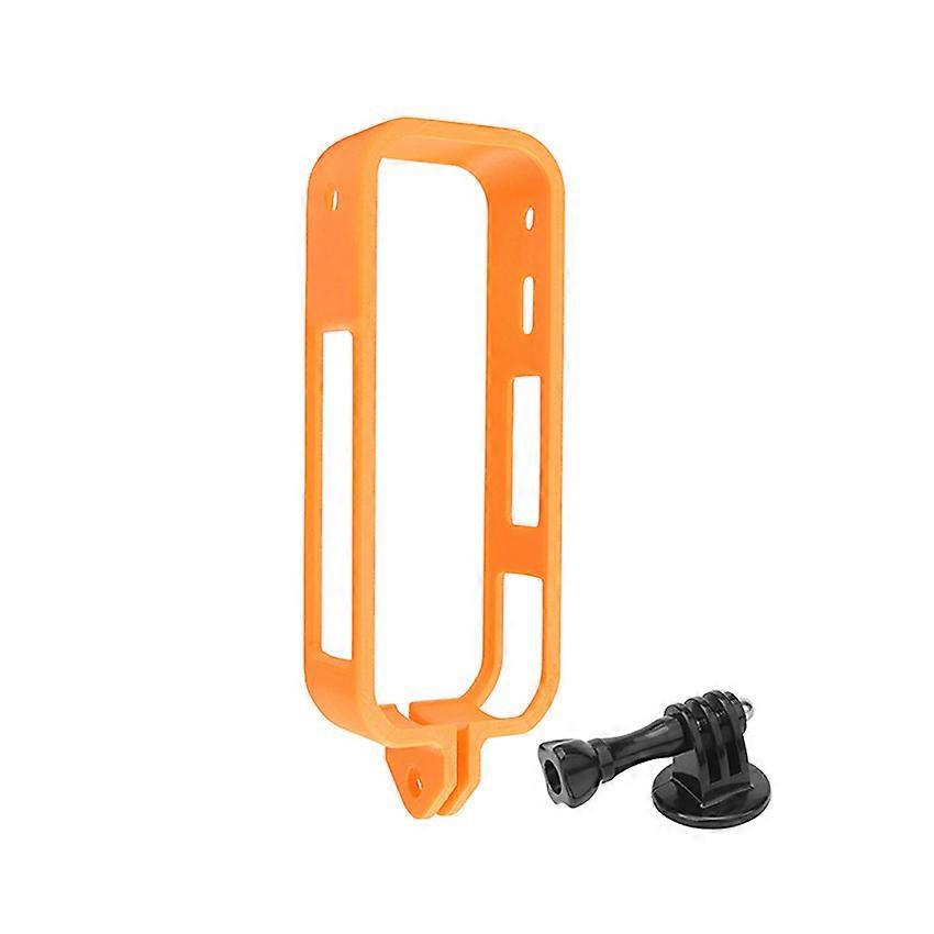 Camera Vertical Frame Expanded Protective Frame for Insta360 X5 Panoramic Camera Adapter Rabbit Cage Accessories (Vertical Frame Orange)