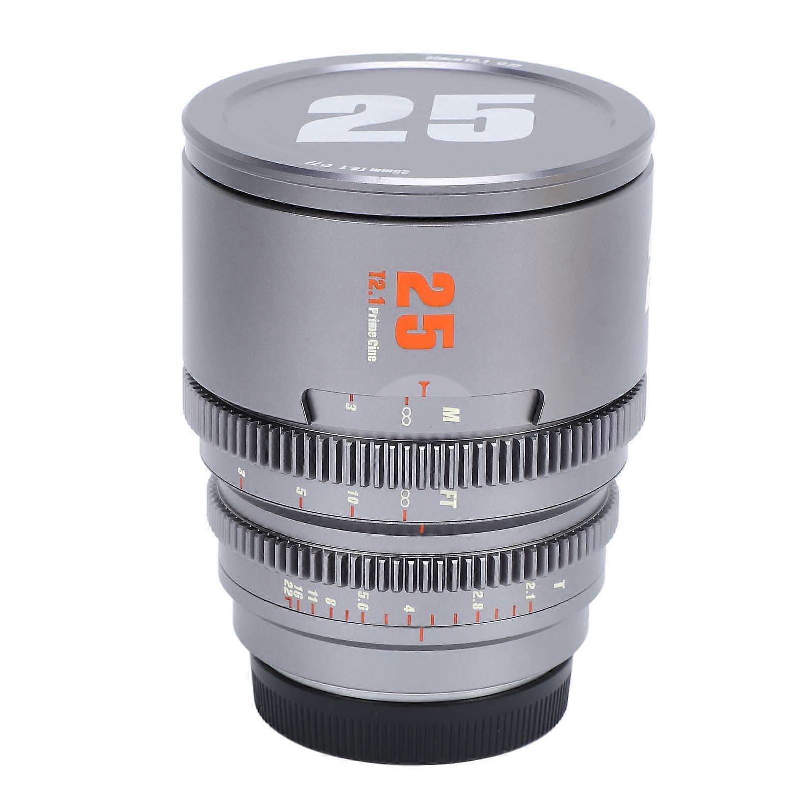 25mm T2.1 Cinema Lens - Bright, Accurate Focus, Superior Image Quality, Lightweight Design