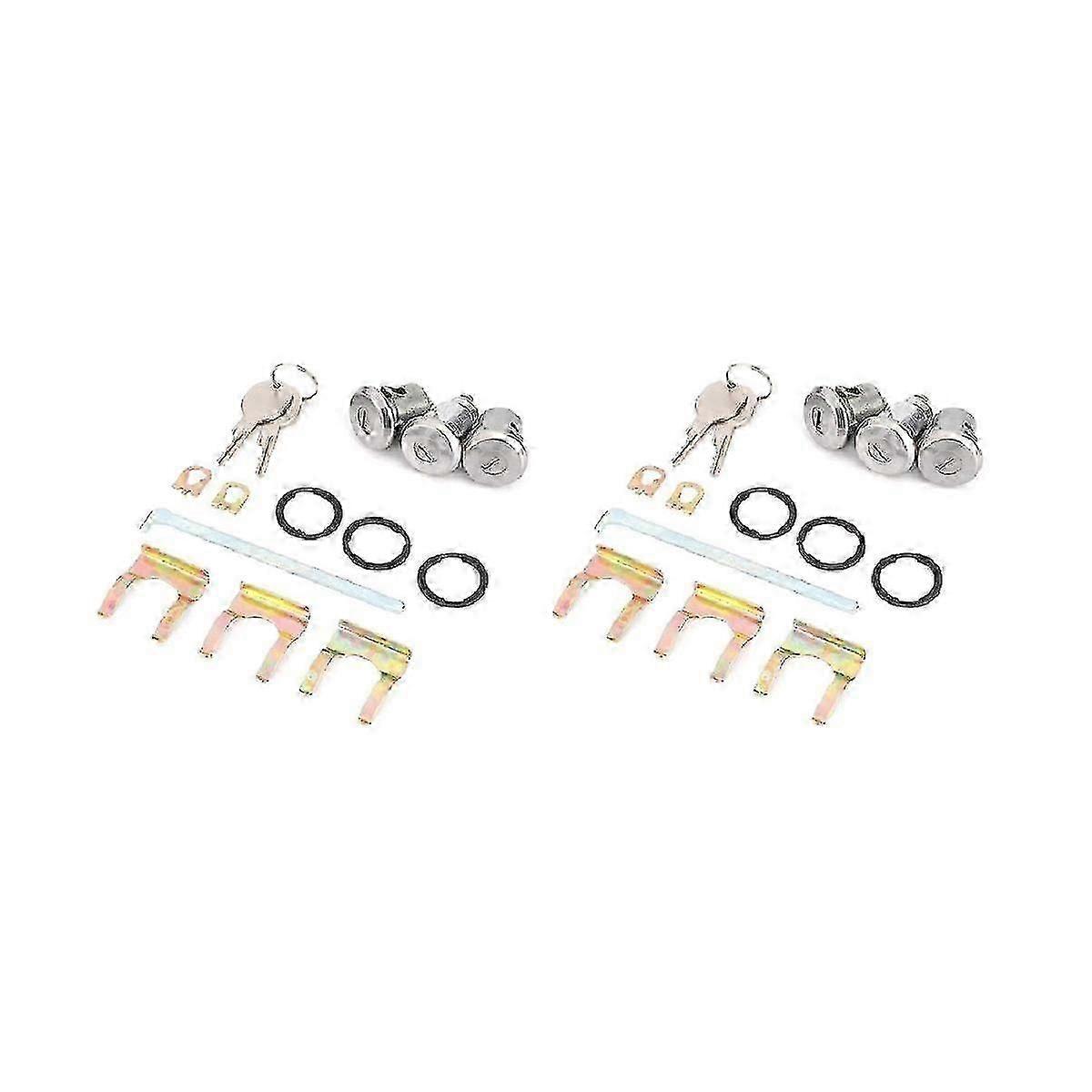 2set Door Trunk Key Kit Door Lock Cylinder Set With Keys 654394765282 For