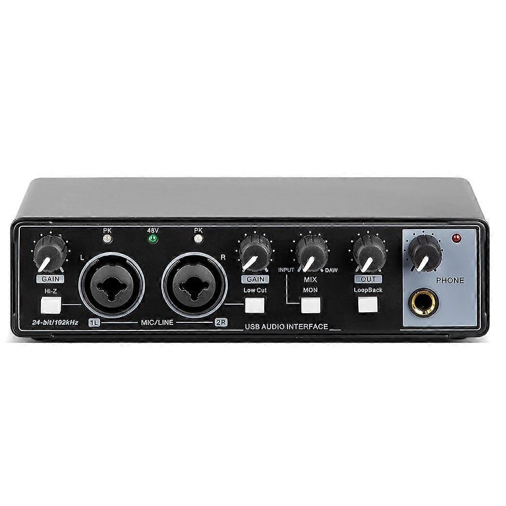 Small External Professional Sound Card Computer Driver-Free Mobile Phone Live Recording K-Song 48V