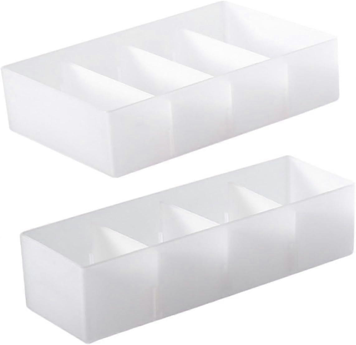 Translucent adjustable drawer storage box with partitions small + large