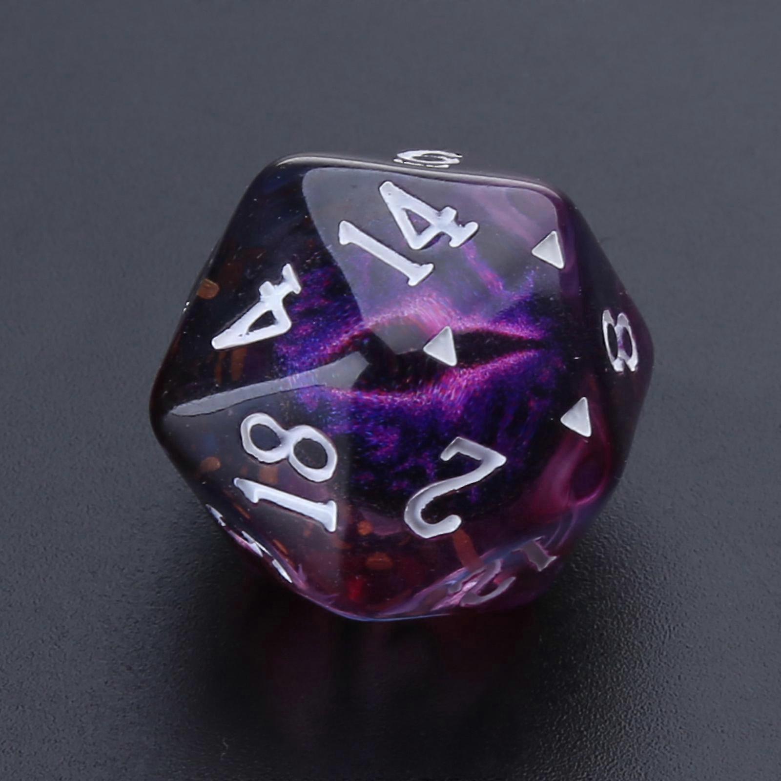 Crystal Transparent 20 Sided D20 Dice Polyhedral Various Shapes Sculpture Digital Dices for Bar Pub Club Party Games  Red