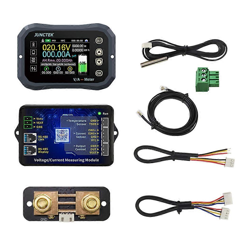 Monitor Batteria Portatile Coulometro Batteria con Visualizzazione Corrente Tensione Temperatura Potenza KW Display 100A 10V-120V