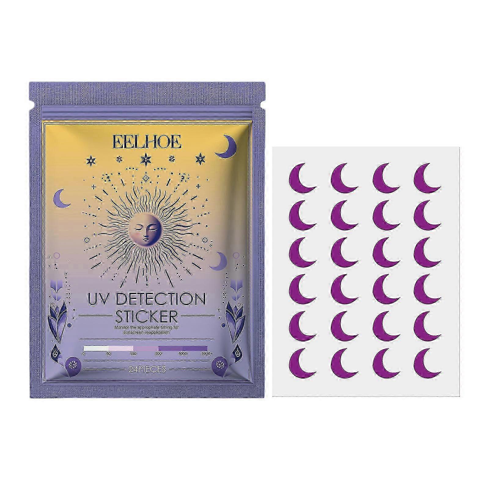 Uv Detection Stickers For Sunscreen, Sun Uv Facial Patches, Sunblock Suncreen Facial Sticker Uv Block Sheet 2025