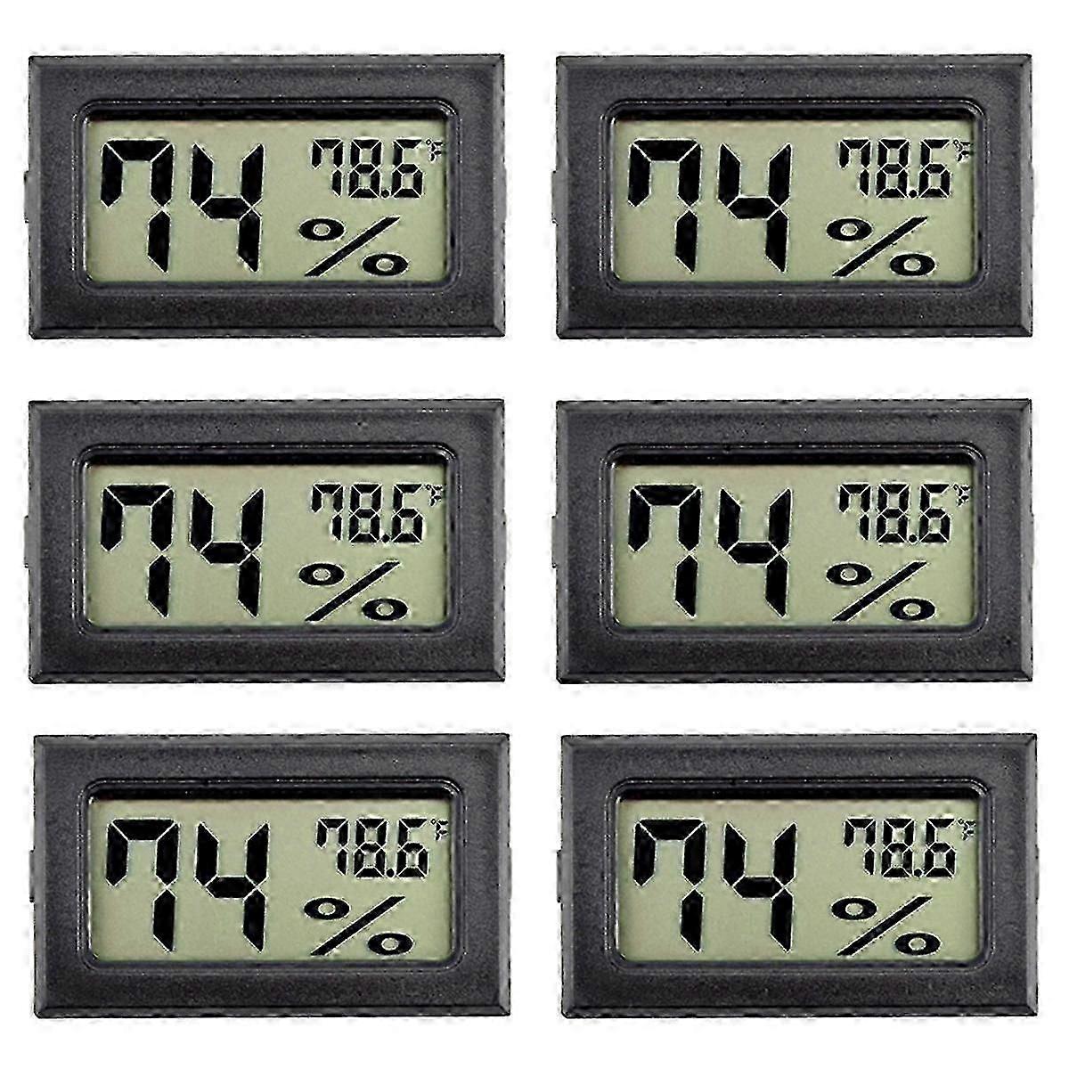 6 Pack Mini Hygrometer Indoor Hygrometer Hygrometer Digital Thermometer Humidity