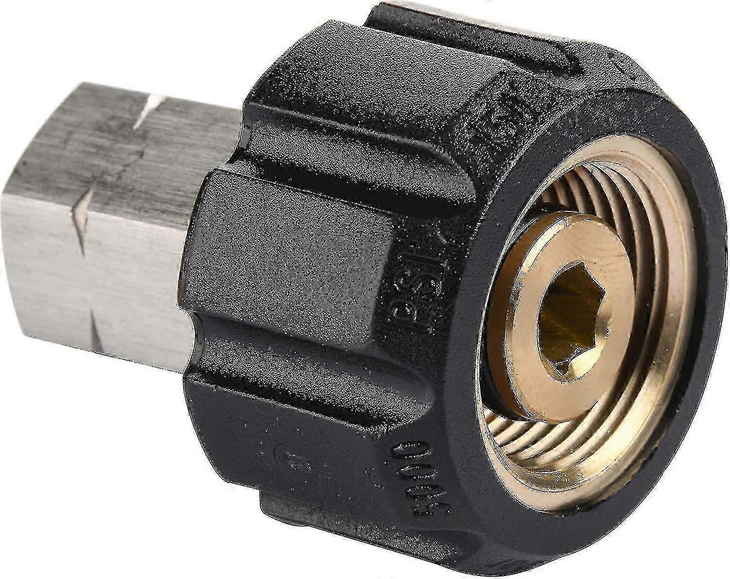 高圧洗浄機アダプター、メスメトリックM22から1/4インチメスNPTフィッティング、5000 Psi
