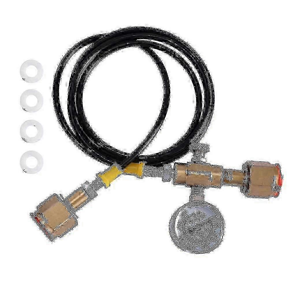 Argon CO2 Refill Station Adapter for Small Welding Tanks with 1.5m Soft Hose 250 Bar