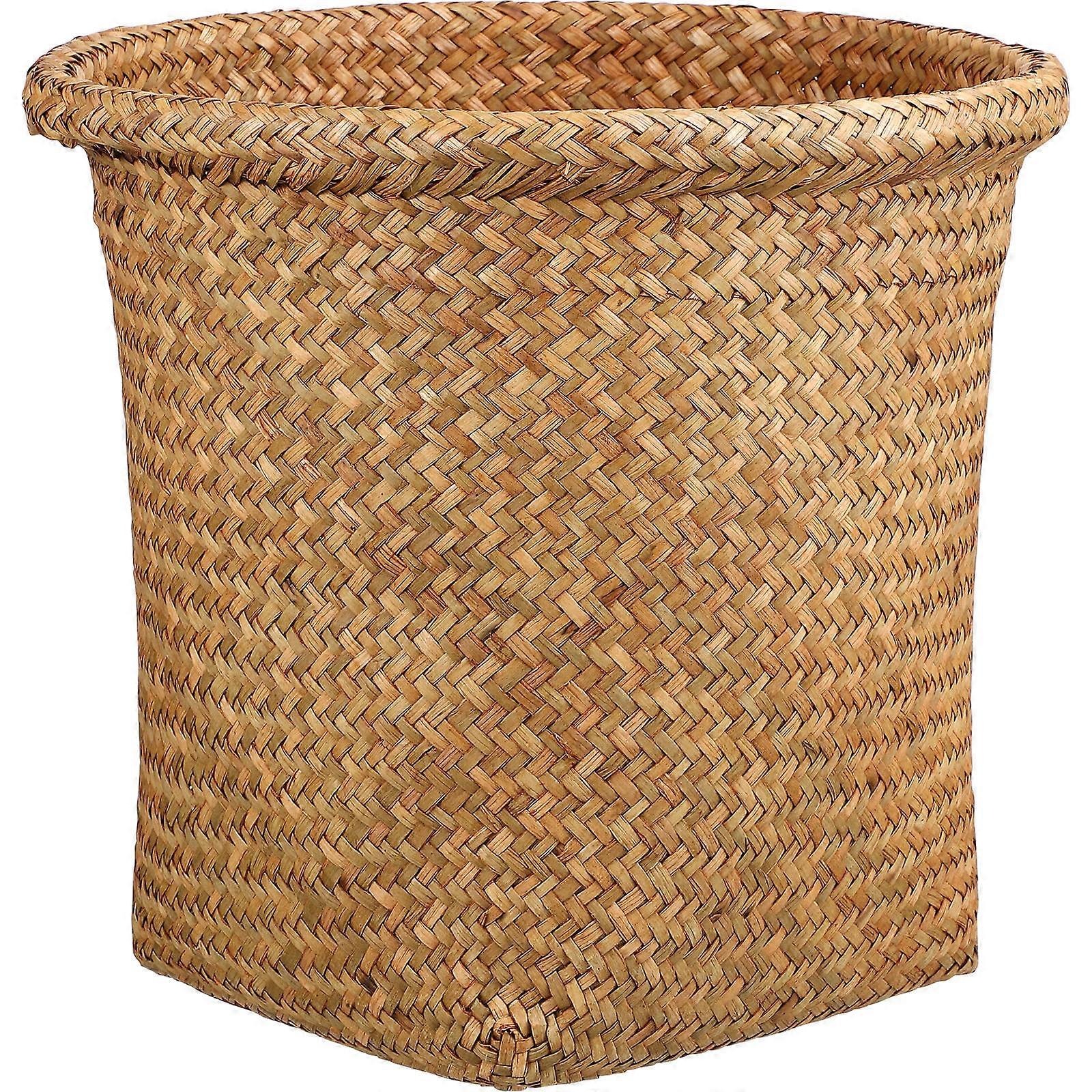 Garbage Basket, Spacious Waste Organizer for Homes, Fine Rattan Workmanship