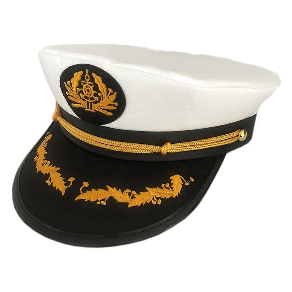 Captain Hat for Men & Women – Curved Brim Sailor Hat for Parties, Cosplay, Halloween & Boating – Universal Costume Accessory for All Ages