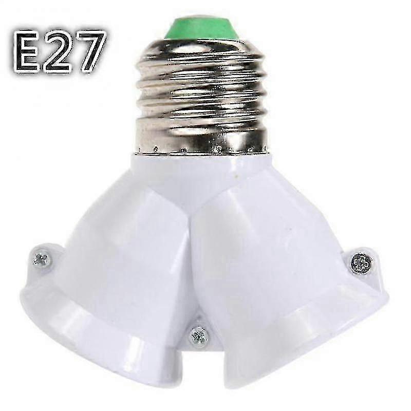 3 piezas 2 en 1 Doble E27 Socket Base Extensor Divisor Convertidor Enchufe Halógeno-B2