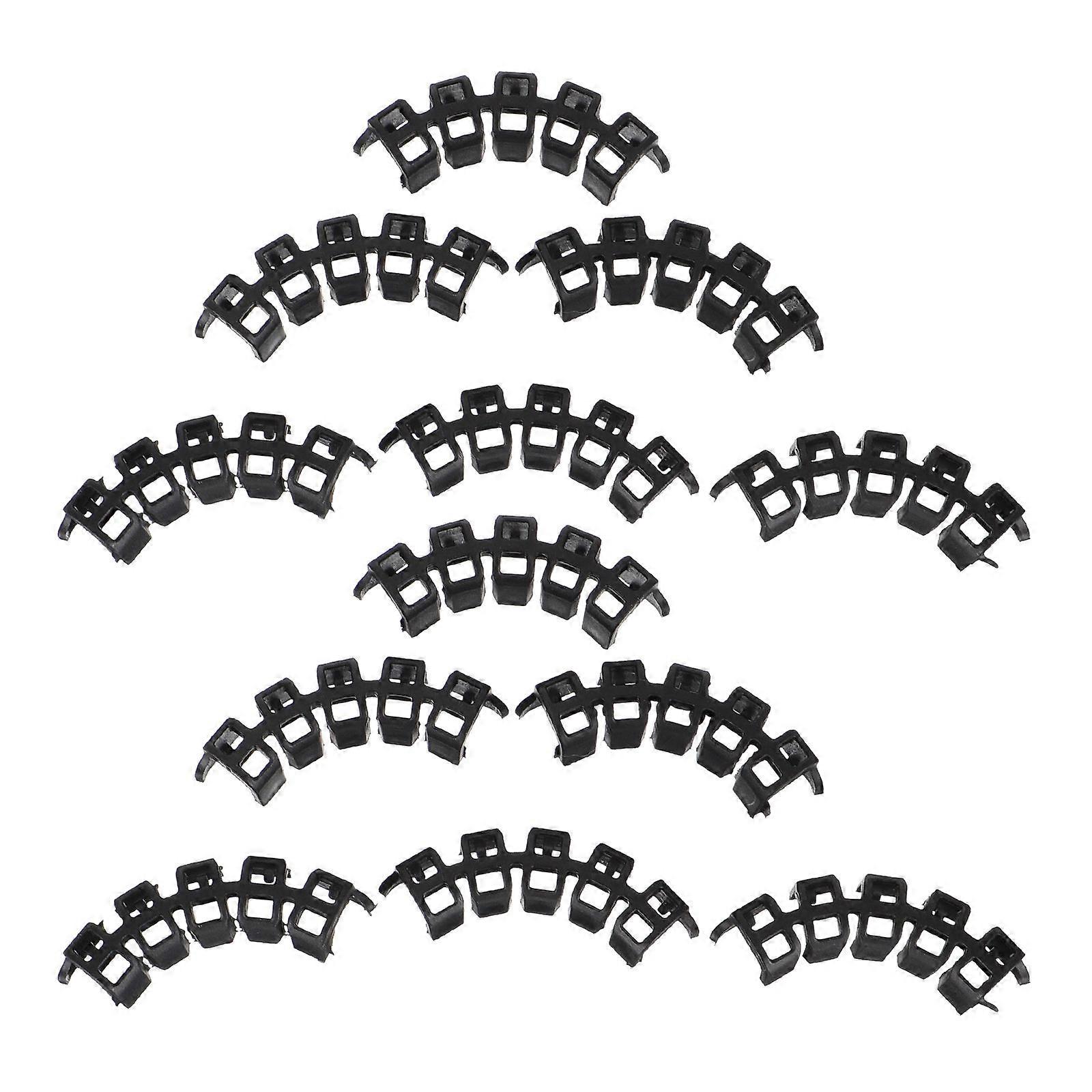 Black Plastic Plant Support Clips for Fixation 100 Pcs Durable Tomato Trellis Clips