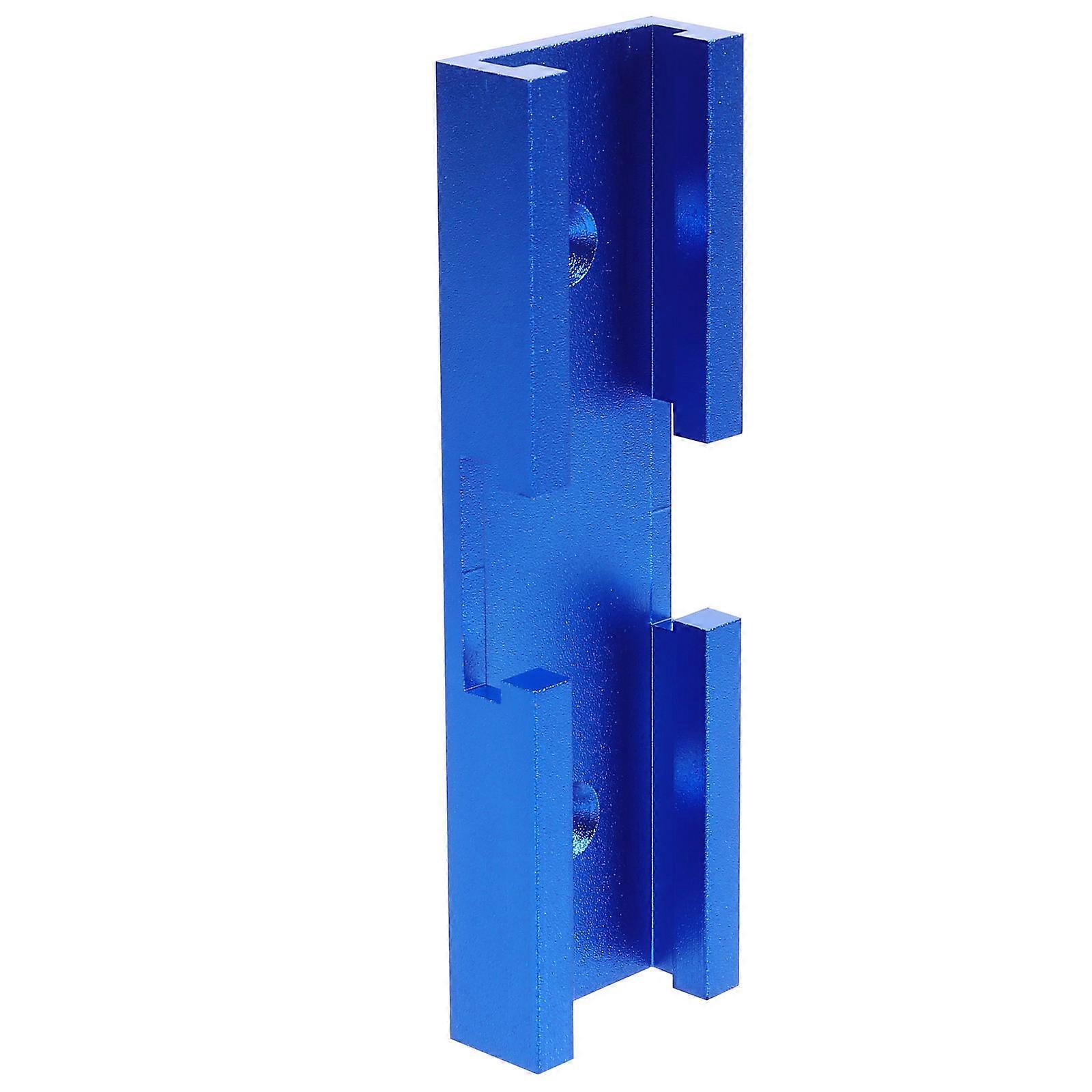 E-Track Connector Aluminium Alloy Track Connector for Woodworking Blue 10x3cm Square Shape Sliding Fence Hardware Kit 1Pcs