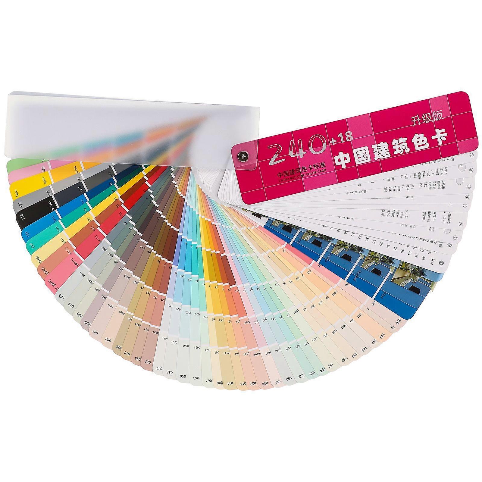 1 Set of Professional Architecture Paint Color Cards Color Sheets for Color Contrast