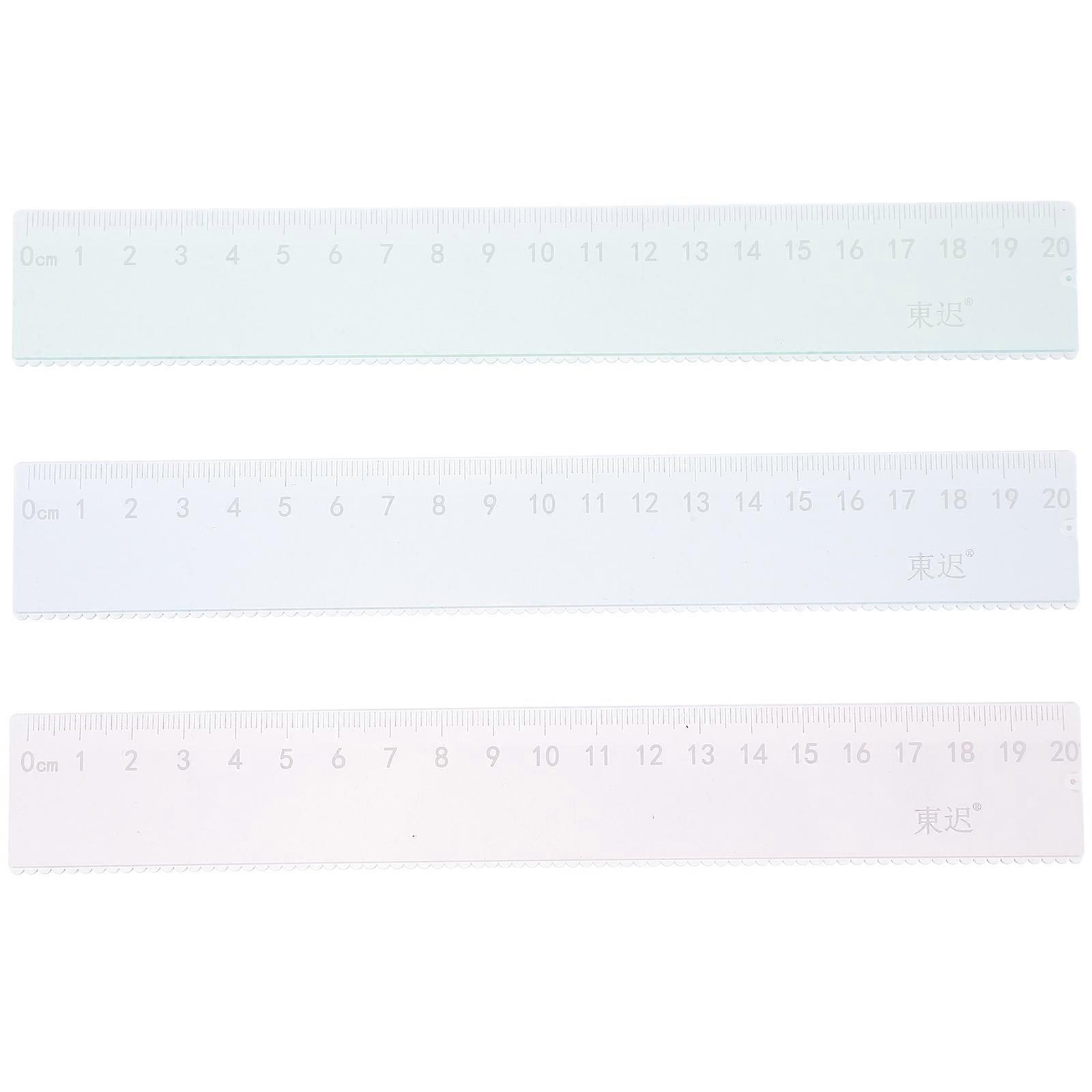 Ruler Clear Measuring Tool For Home Office Professionals 3Pcs