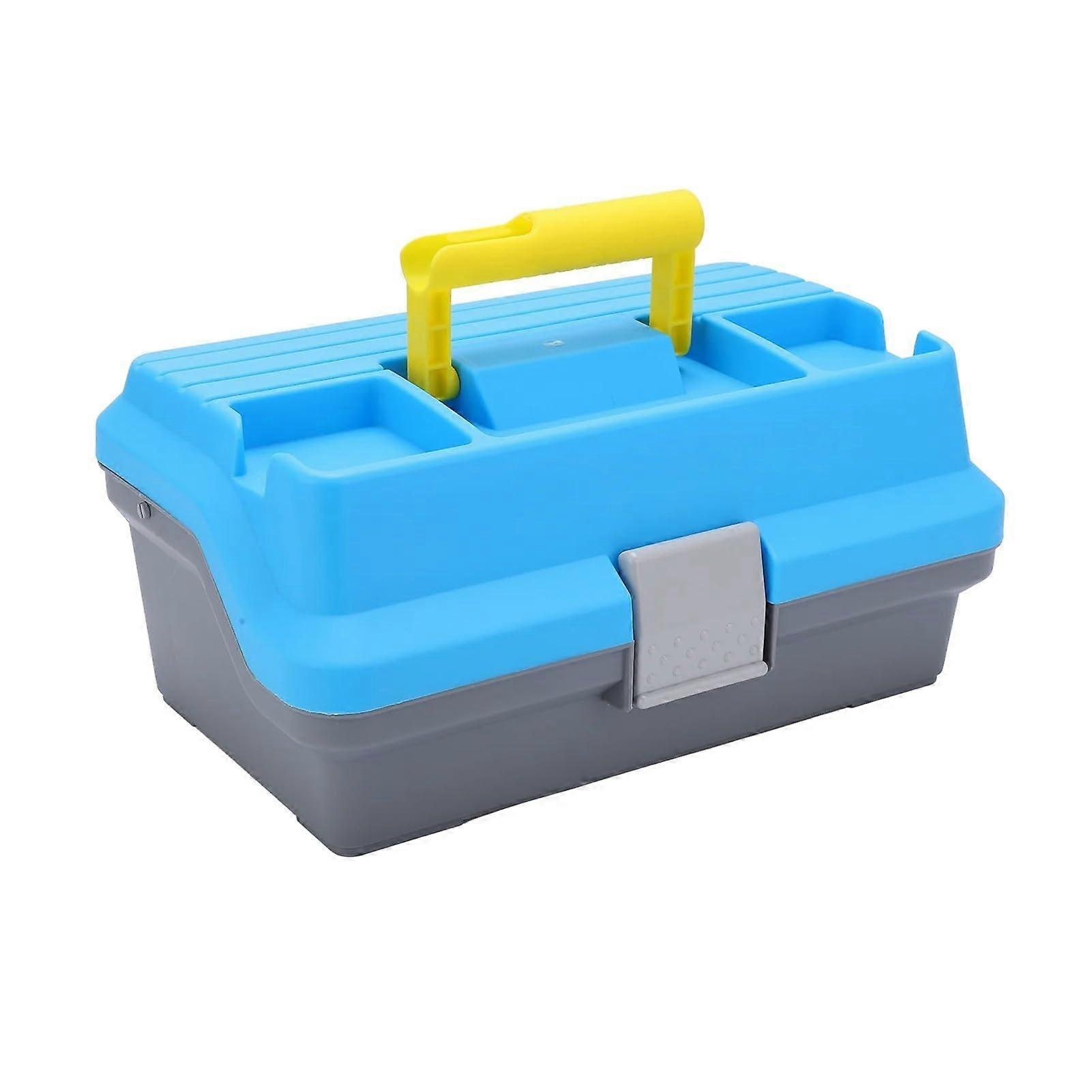 3-Layer Foldable Fishing Tackle Box Colour 1, Portable Tackle Box With Handle, Multi-Purpose Case For Tackle And Baits For Hooks